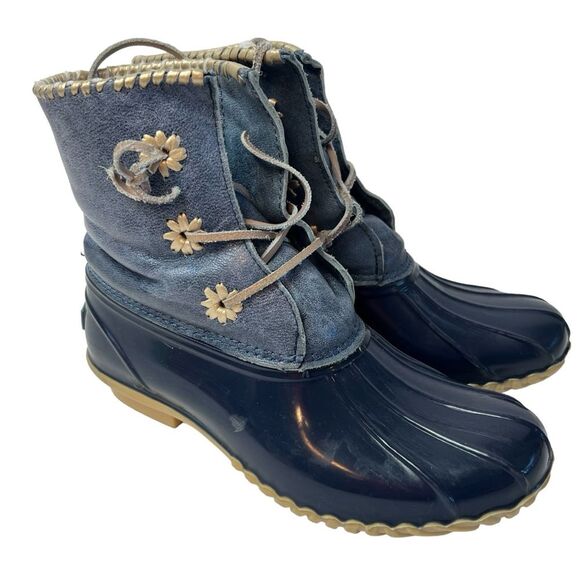 Jack Rogers Chloe Metallic Duck Boot Rain boot Size 7 - Picture 1 of 10